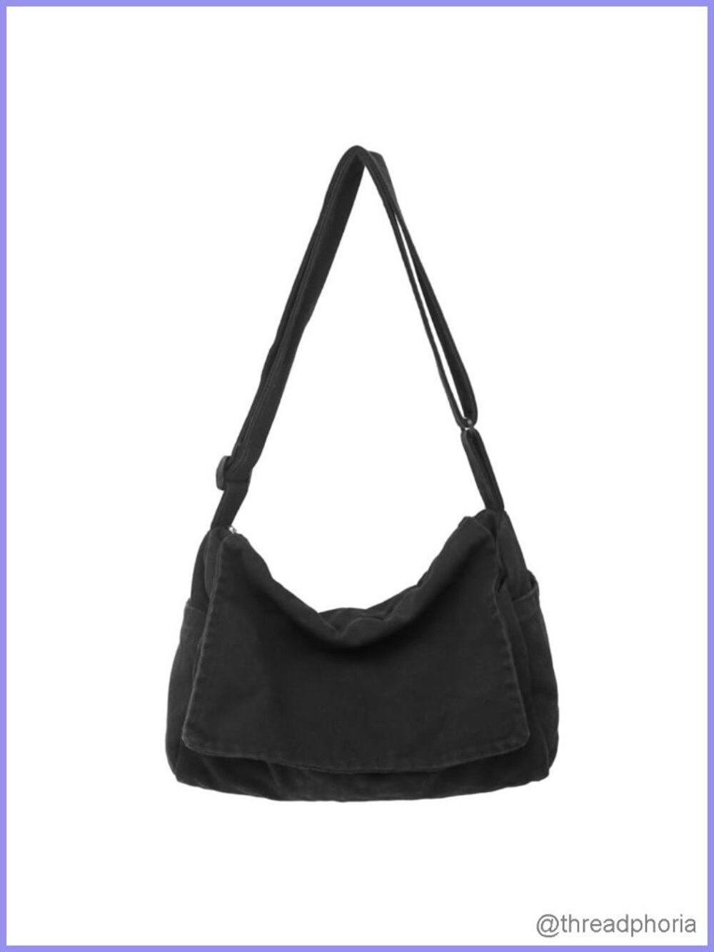 Canvas Satchel Crossbody Shoulder Bag for Women Men, Casual Sling Bag